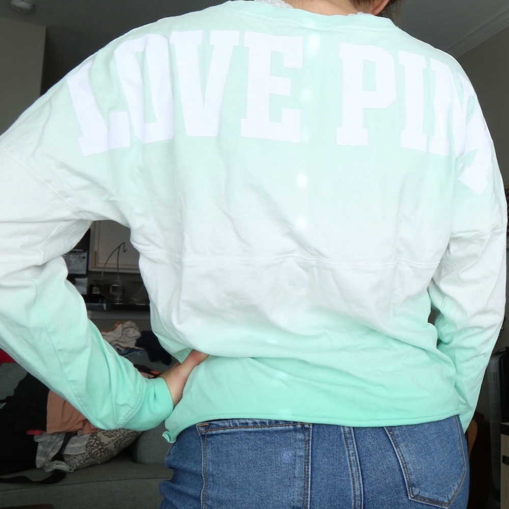 Mint & White Ombre PINK Long Sleeve